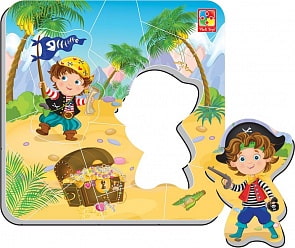 Магнитные пазлы - Пираты (Vladi Toys, VT3204-09)