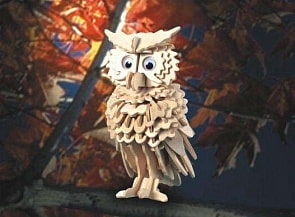 Модель деревянная сборная - Сова (Wooden Toys, E038)