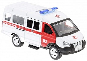 Инерционная металлическая машинка Скорая помощь (Play Smart, Р41121)