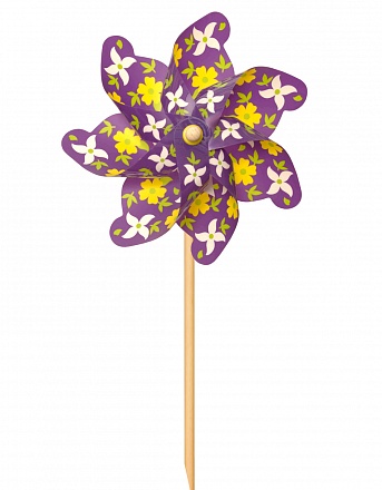 Ветрячок – Цветы, 110 см, фиолетовый 