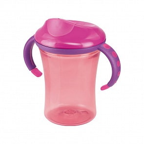 Поильник 2 с пластиковой насадкой и ручками Easy Learning, розовый (Nuk, 10750596_розовый)