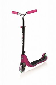 Самокат двухколёсный Globber Flow 125 Lights светящиеся колеса, фиолетовый (Globber, 472-114-2)