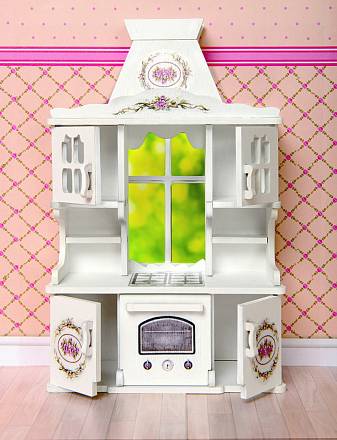 Набор мебели для кукольного дома – Кухня: система шкафов с плитой и духовкой, коллекция Прованс 