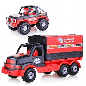 Автомобиль с тентом Mammoet + ралли-джип (Полесье, 67951)