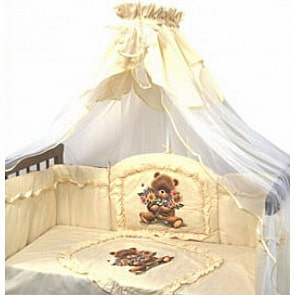 Постельное белье Аленка, 3 предмета, цвет – бежевый (Золотой Гусь, 2013)