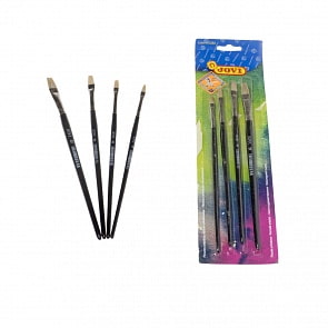 Кисти щетина, 4 штуки, размеры 4,6,8,12 (Jovi, 8386)