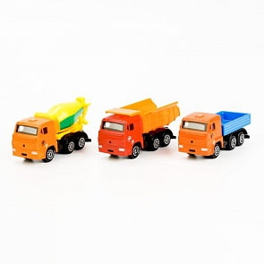 Набор из 3-х машин металлических Камаз, 1:72 (Технопарк, SB-15-02sim)