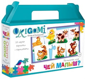 Игра настольная - Чей малыш?, в чемоданчике (Оригами, 01285_OR)