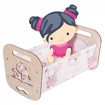 Кроватка деревянная для кукол - Катюша 