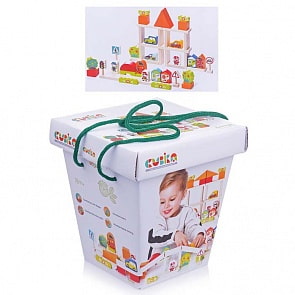 Конструктор деревянный - Город для мальчиков, 55 деталей (Cubika, 13913)