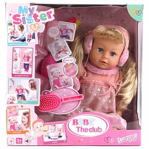 Кукла, пьет и писает, с аксессуарами, русифицированная, 43 см. (Wei Tai Toys, T10747sim)