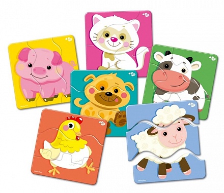Пазлы-макси Зигзаг - Baby Toys. Домашние животные, 18 элементов 