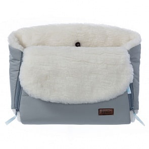 Муфта меховая для коляски Nuovita Vichingo Bianco Grigio/Серый (Nuovita, NUO-mVICB_2161)