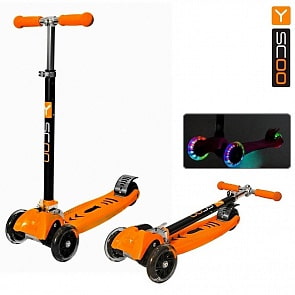 Самокат-трансформер Maxi City RT Shine Gagarin, оранжевый (Y-SCOO, 4966RT)