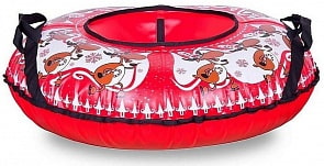 Санки надувные "Тюбинг Новогодний Олень" + автокамера, диаметр 83 см. (RT, 5008RT)