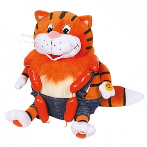 Озвученная мягкая игрушка - Кот с сосисками, 25 см (Мульти-пульти, V40665/25WS17sim)