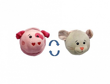 Мягкая игрушка 2 в 1 Свинка – Мышка, 16 см 