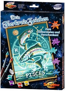 Раскраска по номерам, Знаки Зодиака. Рыбы (Schipper, 9390671)