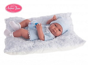 Кукла-младенец Нико, мальчик, в голубом, 42 см. (Antonio Juan Munecas, 5053B)