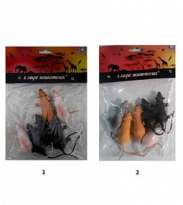 Набор В мире животных – Крысы, 6 штук (1toy, Т58807) (ассортимент)