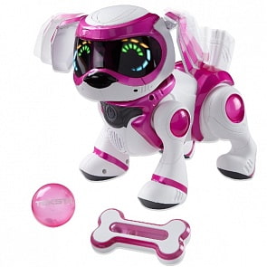 Розовая интерактивная собачка Teksta – Puppy, с аксессуарами (Manley Toys, 1117056)