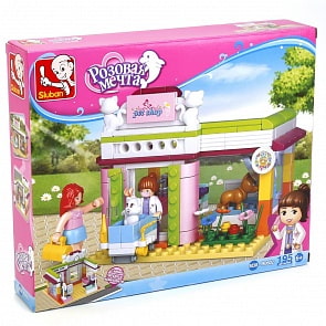 Конструктор – Магазин животных с фигурками, 195 деталей (Sluban, M38-B0602)