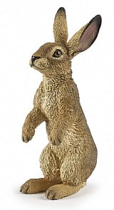 Фигурка - Сидящий заяц, 3 х 2 х 6 см. (Papo, 50202)