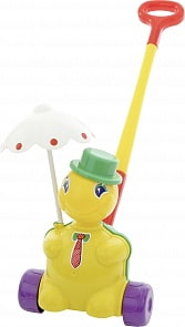 Каталка черепашка Тортила с ручкой (Полесье, П-3637)