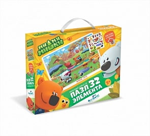 Напольный пазл МиМиМишки - Жаркое лето, 32 элемента + наклейки (Origami, 04363)