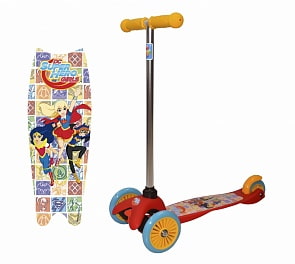 Трехколесный самокат - Super Hero Girls, 12,5 и 10 см (1toy, Т59562)