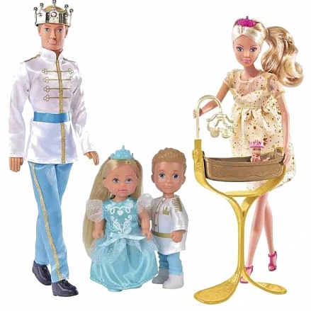 Набор кукол Королевская семья - Штеффи, Кевин, Еви, Тимми 