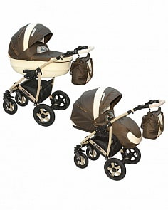 Детская коляска Camarelo Carmela 2 в 1, коричнево-бежевая (Camarelo, CR_02)