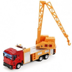 Машинка металлическая – Автокран, подвижные элементы, 15 см. (Технопарк, 1813-1F-R)