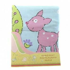 Постельное белье Little Friend, 3 предмета, цвет – голубой (Золотой Гусь, 2062)