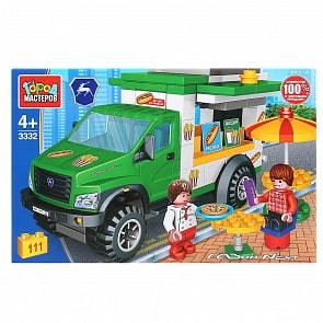 Конструктор Город мастеров - Автокафе Газ Некст, с фигурками, 111 деталей (Город мастеров, 3332-KK)