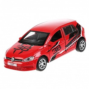 Машина металлическая Volkswagen Golf Спорт 12 см, открываются двери и багажник, инерционная (Технопарк, GOLF-S)