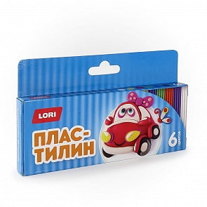 Пластилин, 6 цветов (Lori, Пл-018-no)