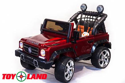 Электромобиль – Land Rover DK-F008, красный, свет и звук 