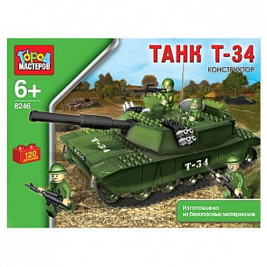 Конструктор Город Мастеров “Танк Т-34”, 120 деталей (Город Мастеров, BB-8246R(6)sim)
