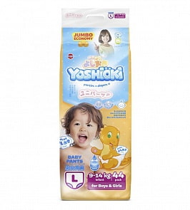 Трусики-подгузники Yoshioki L, 9-14 кг, 44 штуки (Yoshioki, Y9-14)