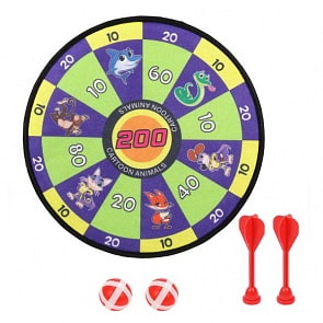 Дартс детский 28 см, 2 дротика на липучке, 2 шарика (Shantou, 326-18)