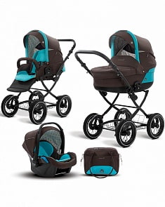 Коляска детская Noordi Polaris CL 3/1, коричневая с голубым (Noordi, 383651/1CL)