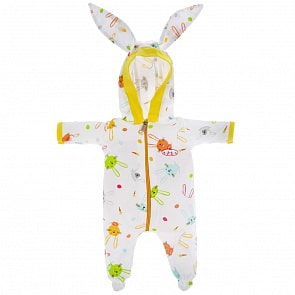 Комбинезон с капюшоном Зайки для кукол 40-42 см (Карапуз, OTF-2104C-RU)