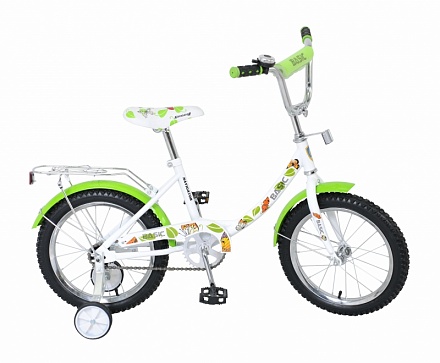Детский двухколесный велосипед - Basic, бело-зеленый 