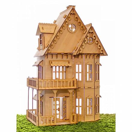 Сборная деревянная модель - Кукольный Домик, 158 деталей 