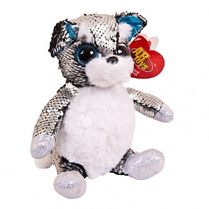 Мягкая игрушка - Собака с пайетками, 15 см (ABtoys, M2038пц)