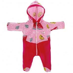 Комбинезон с капюшоном Фрукты для кукол 40-42 см (Карапуз, OTF-2101C-RU)