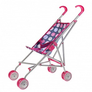 Коляска-трость металлическая с пластиковыми колёсами (Карапуз, 63AC-19-C1)