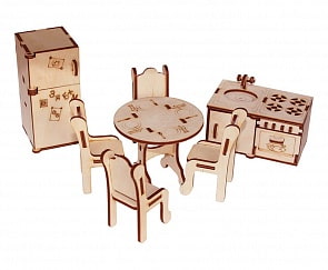 Мебель для кукол, серия - Я дизайнер - Кухня, конструктор (Paremo, PDA420-05)