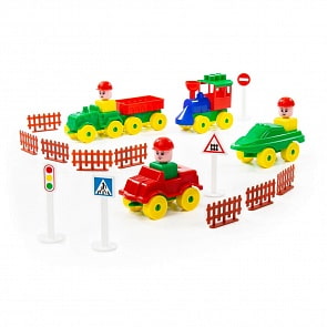 Конструктор - Юный путешественник, 54 элемента в пакете (Полесье, 52452) (ассортимент)